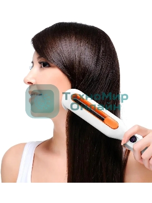 Выпрямитель для волос Kitfort КТ-3269 оранжевый/белый, 14 мм, 100-220 °C, 13 режимов