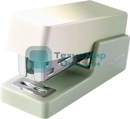 Степлер мини Deli NS083AGREEN Nusign 24/6 26/6 (12 листов) зеленый 40 скоб, металл/пластик