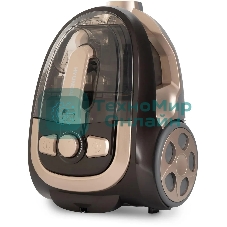 Пылесос Hyundai HYV-C3550 золотистый/темно-коричневый, 380/2220 Вт, уборка сухая, пылесборник контейнер 2,5 л