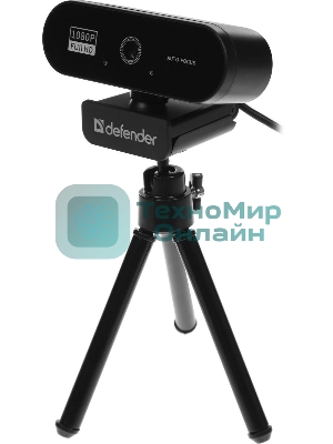Веб-камера G-lens 2580 FullHD 1920x1080, 30 кадр/с, USB Type-A, микрофон (шумоподавление), автоматическая фокусировка, автоосвещение, штатив в комплекте