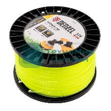 Леска для триммера Denzel звезда, 2,0мм х 374м, на DIN катушке FLEX CORD