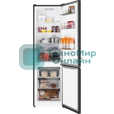 Холодильник Weissgauff WRK 2000 Total NoFrost Inverter Black черный двухкамерный 240/95л морозилка снизу