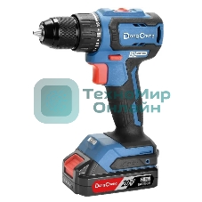 Дрель-шуруповерт DongCheng DCJZ2040, 20 В, 2 Ач, 45 Нм, бесщеточный