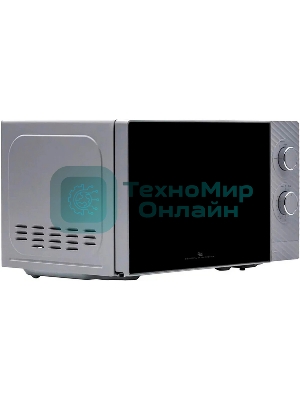 Микроволновая печь General Electronics GE-MS120S серебристый, 20 л, 700 Вт, переключатели - поворотный механизм
