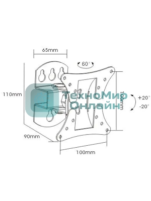 Кронштейн ARM Media LCD-101 для LCD/LED ТВ 10