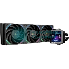 Система жидкостного охлаждения Thermalright Frozen Vision 360 V2 (360мм, LED, Black, ARGB/Fans: 3x120мм, 69CFM, 27dBA, 2150RPM/Pump height 60мм, 23dBA, 3000RPM, Rad thickness 27мм/S: 1700, 1200, 1851, 115X, 2011, 2066, AM5, AM4)