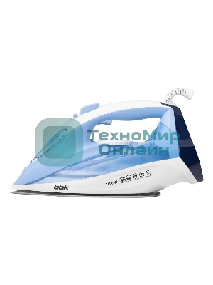 Утюг BBK ISE-2411 голубой, 2400 Вт, 40 г/мин, 140 г/мин, 300 мл