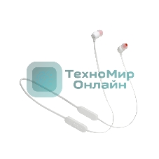 Беспроводные наушники JBL Tune 125BT белый, внутриканальные (с шейным ободом), Bluetooth, до 16 ч
