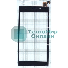 Сенсорное стекло (тачскрин) для Highscreen Thor, черное