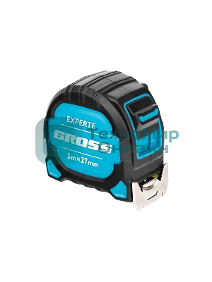 Рулетка Gross Experte, 5 м x 27 мм, двухкомпон. корпус, магнит, двухстор. разметка, нейлон