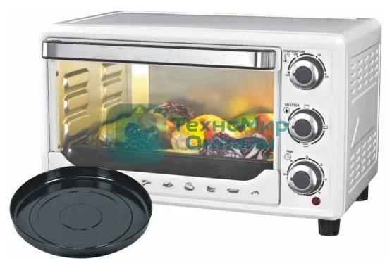 Мини-печь Sakura SA-7000WP 27л, духовка 1500Вт, механ.управление, белый