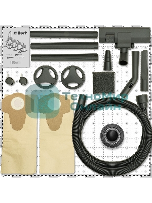 Строительный пылесос Bort BSS-1640-STORM синий, 270/1600 Вт, уборка сухая/влажная, пылесборник мешок/контейнер, 40 л