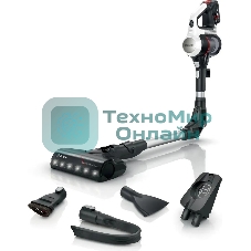 Пылесос вертикальный Bosch BBS711W черный/белый, питание от аккумулятора, 18 Вт, уборка сухая, пылесборник 0.3 л