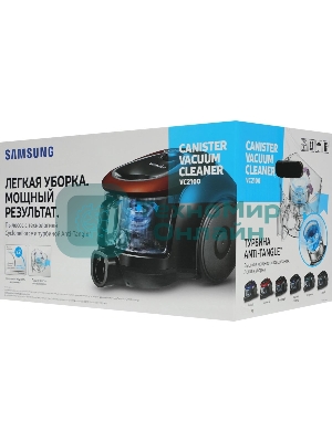 Пылесос Samsung VC18M21A0SB синий, 380/1800 Вт, уборка сухая, пылесборник контейнер 1.5 л