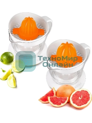 Соковыжималка цитрусовая Kitfort КТ-1148-2 25Вт рез.сок.:700мл. белый/оранжевый