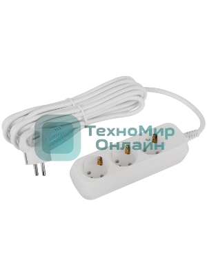 Удлинитель электрический ЭРА UDL-16-350-E Greenline 3 розетки с заземлением 5м ПВС 3x1мм2