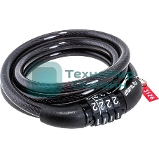 Замок тросовый Зубр Стандарт, кодовый, с неизменяемым кодом, длина троса - 1200мм, d 8мм. 37267-120