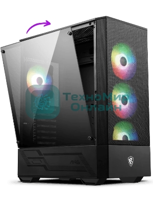 Компьютерный корпус MSI MAG FORGE 112R 2xUSB 3.0, 4x120мм ARGb Fan, ARGb Control Board, Tempered Glass Window, Brown Box (949679)