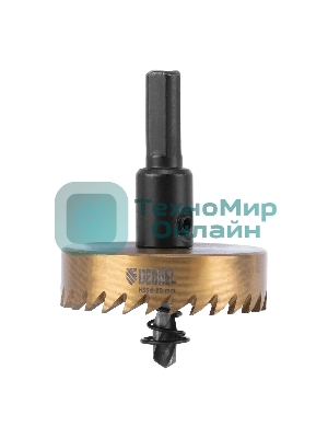 Коронка по металлу Denzel HSS, 50 мм, нитридтитановое покрытие