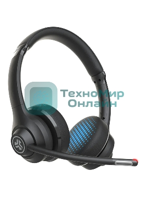 Гарнитура JLab Work Wireless Headset Gen 2 чёрный, беспроводная, Bluetooth/USB-C, до 45 ч, микрофон с шумоподавлением