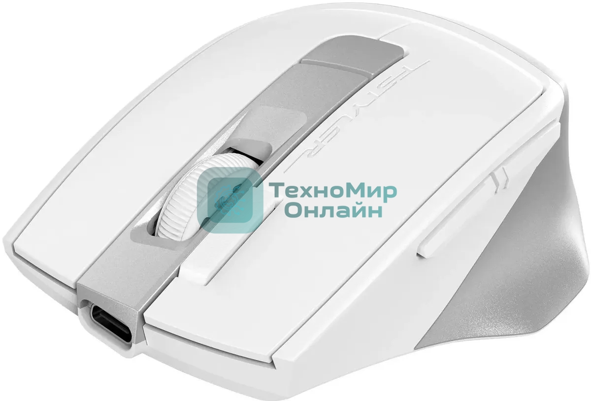 Мышь беспроводная A4Tech Fstyler FB45CS Air белый/серебристый, 2000 dpi, радиоканал, Bluetooth, USB, кнопки - 7