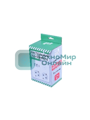 Бытовой удлинитель PowerCube, 2 р с/з вык.,3USB, 3500 Вт, 16А, 1.9 м, 3x1,0 (белый) квадрат