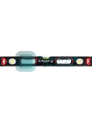 Уровень алюминиевый Matrix, усиленный, фрезерованный, 3 глазка, 2 комп. рукоятки, 600 мм