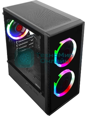Компьютерный корпус Ginzzu CL406 mATX FAN 3*12 FRGb (12RR4)