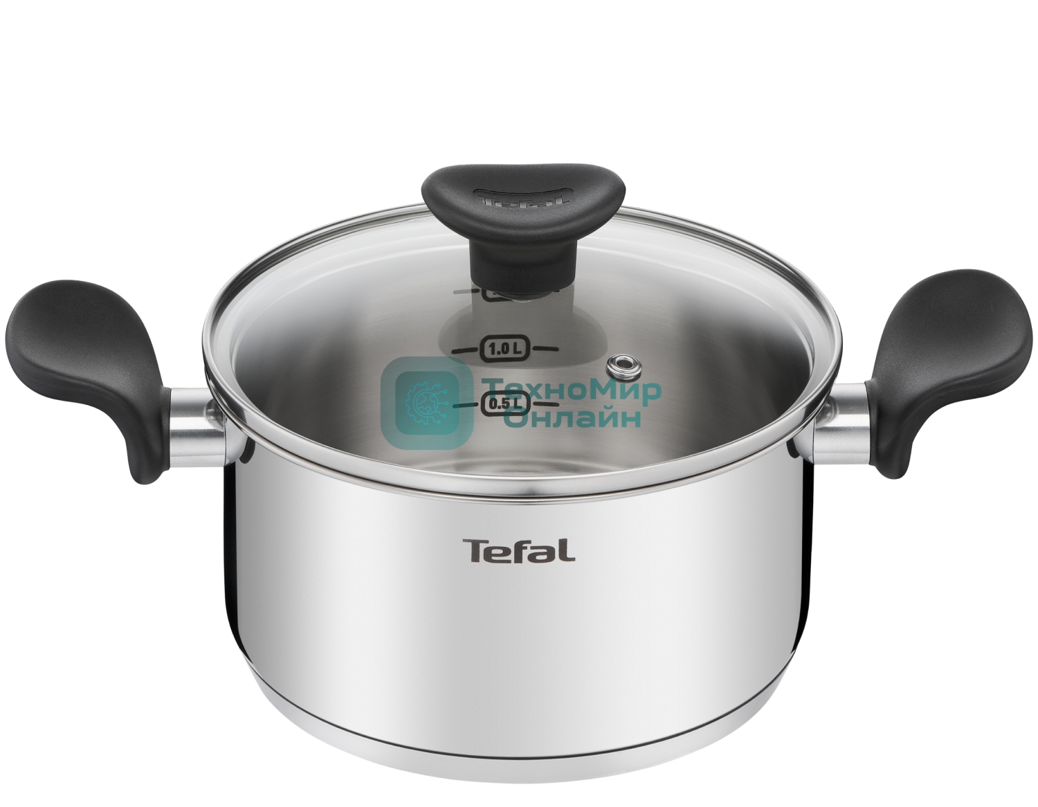 Кастрюля Tefal Primary E3084374 2.1л. d=18см (с крышкой) стальной (2100120956)
