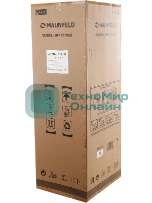 Морозильная камера Maunfeld MFFR170SB, черный, 206л, 4 ящика, 2 полки