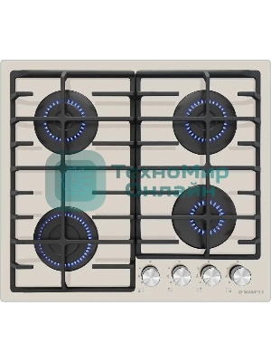 Газовая варочная панель Maunfeld EGHG.64.6CBG/G, 4 конфорки, закаленное стекло, бежевый