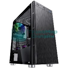 Компьютерный корпус Accord 3407 черный без БП ATX 2xUSB 2.0 2xUSB 3.0 audio bott PSU