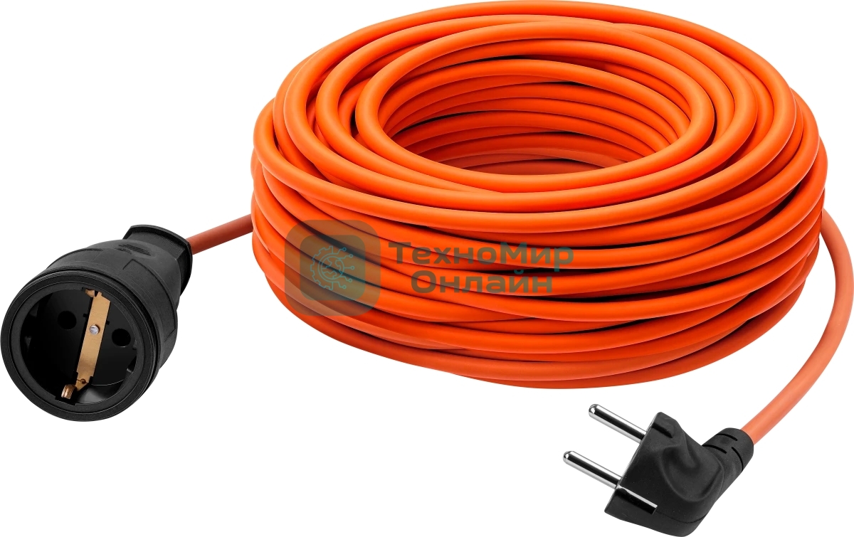 Силовой удлинитель Defender Ext2G-01-50 6А, 50 м, без заземления 1