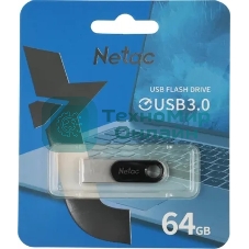 Флешка USB Netac U278 (NT03U278N-128G-32PN), 128Gb, USB 3.0, R/W 110/45, серебристый/черный