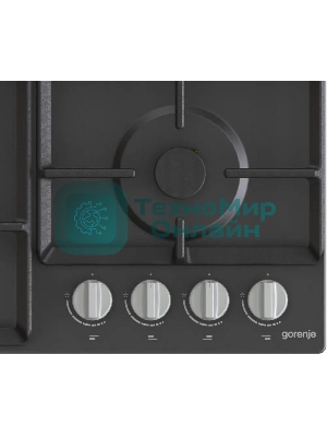 Газовая варочная панель Gorenje G641EXB, 4 конфорки, металл, черный