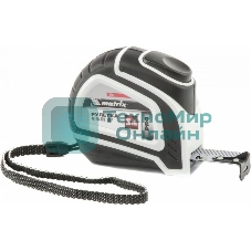 Рулетка Matrix Autostop, 5 м х 19 мм, двухкомпонентный корпус, автоматическая фиксация, PRO