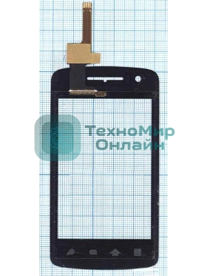 Сенсорное стекло (тачскрин) для Philips W820, черное