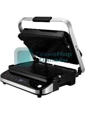 Гриль электрический Kitfort КТ-1682 черный/серебристый