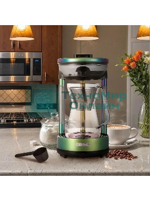 Кофеварка капельная Kitfort КТ-7488 зеленый, исп. кофе - молотый, 0.6 л, 600 Вт