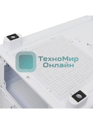 Компьютерный корпус HSPD F510, Panoramic Mid Tower, белый, TG, 0.5 SPCC, 3x120мм ARGB ATX, mATX, mITX 180/280/160мм 1x2.5