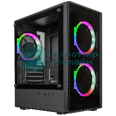 Компьютерный корпус Ginzzu CL406 mATX FAN 3*12 FRGb (12RR4)