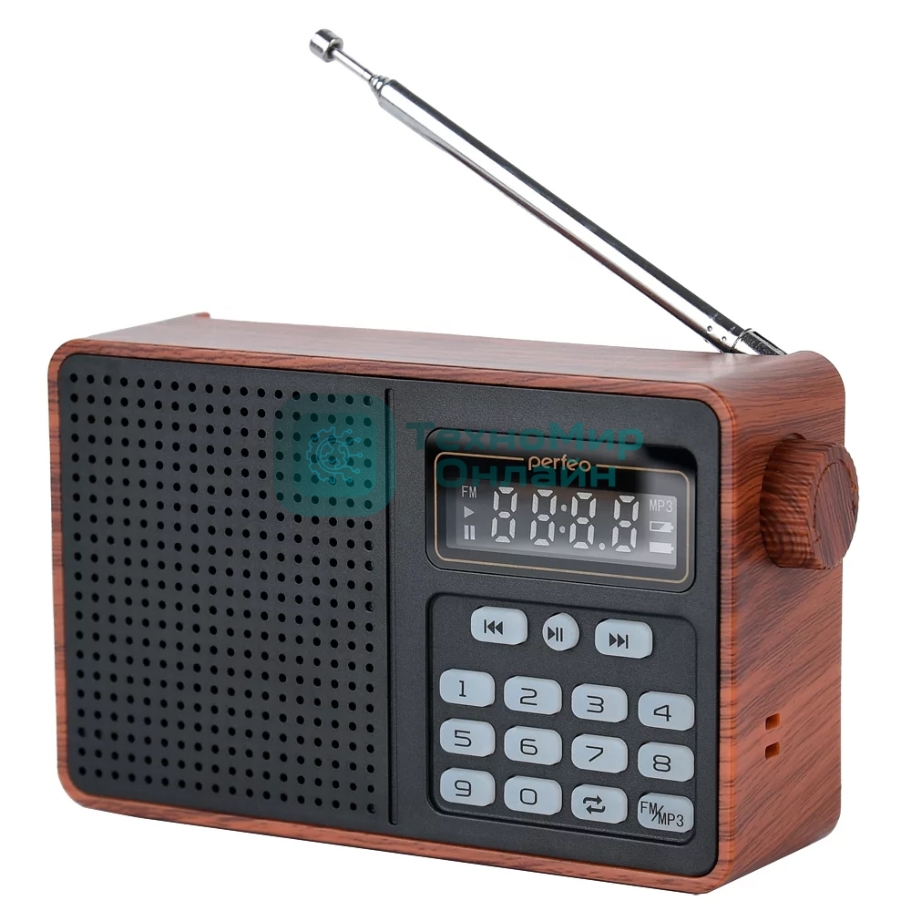 Радиоприемник PERFEO (PF_D0573) ALPINIST, коричневый