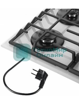 Газовая варочная панель Maunfeld EGHG.64.6CW/G, 4 конфорки, закаленное стекло, белый