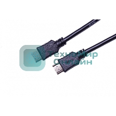 Кабель HDMI C-HM-HM-5M Wize, 5 м, v.2.0, 19M/19M, позол.разъемы, экран, черный, пакет