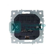 Розетка 1-местная IEK BRITE РЮш10-1-БрКр 16А, с USB A+A 2.1А, с заземлением с защитными шторками, бежевый