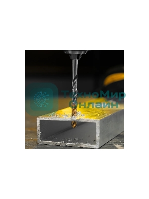 Сверло спиральное по металлу Denzel 5 x 86мм, Р6М5, Golden Tip