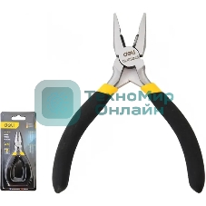 Мини-плоскогубцы Deli DL103045 115 мм, прорезиненная рукоять