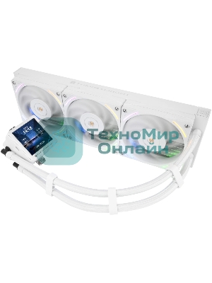 Система жидкостного охлаждения Thermalright Frozen Vision 360 V2 (360мм, LED, White, ARGB/Fans: 3x120мм, 69CFM, 27dBA, 2150RPM/Pump height 60мм, 23dBA, 3000RPM, Rad thickness 27мм/S: 1700, 1200, 1851, 115X, 2011, 2066, AM5, AM4)