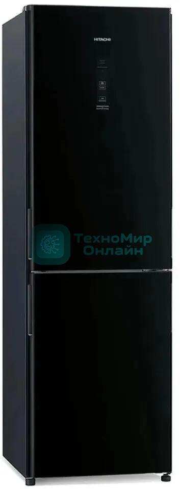 Холодильник Hitachi R-BG410PUC6X GBK черный двухкамерный 215/105л морозилка снизу, No Frost