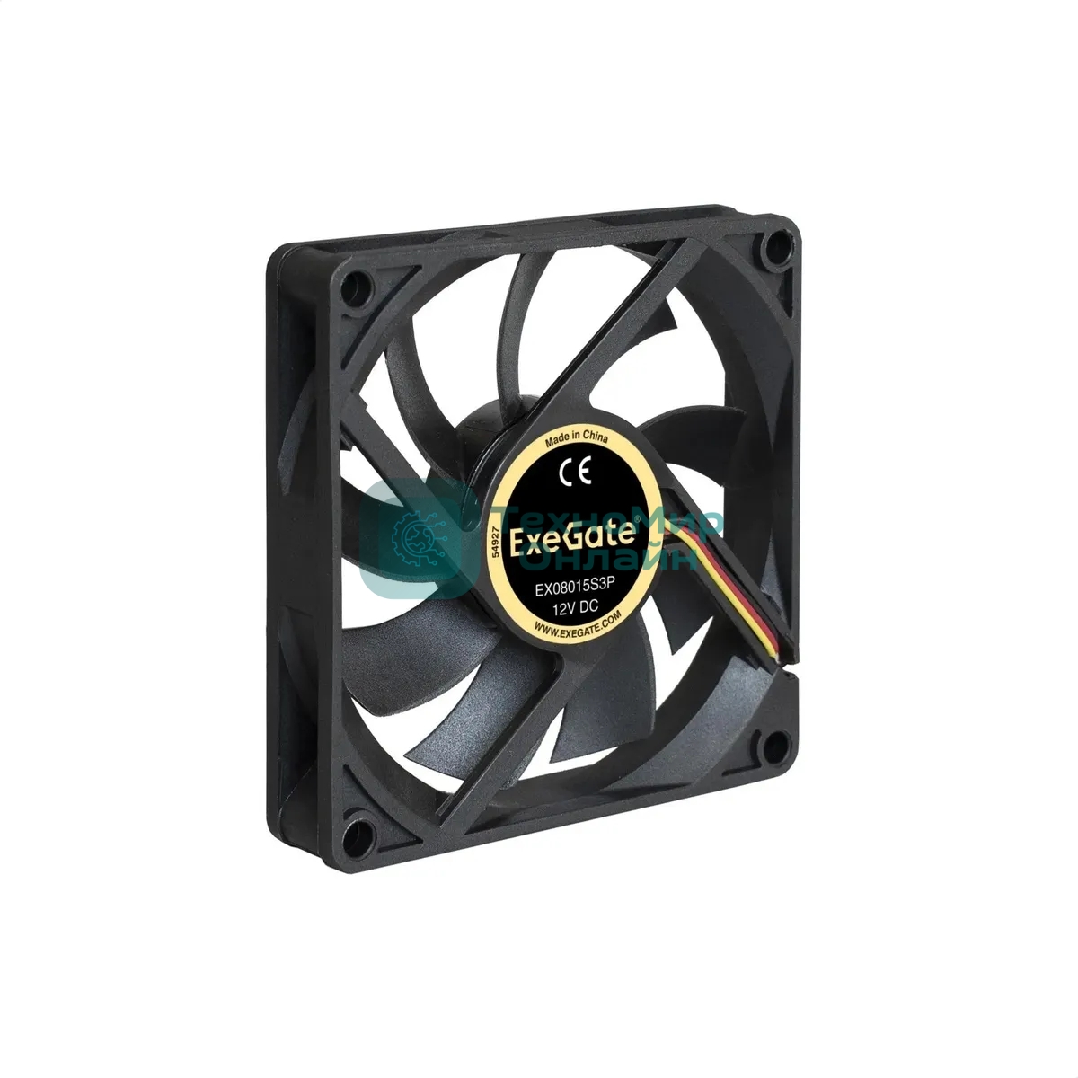 Вентилятор для корпуса ExeGate EX06015S3P черный, 60 мм, 3500 об/мин, 24 дБ, 3 pin